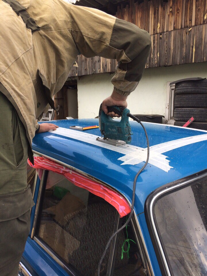 Установка регтопа! Регтоп или панорамная крыша часть 2. — Lada 21061, 1 ...