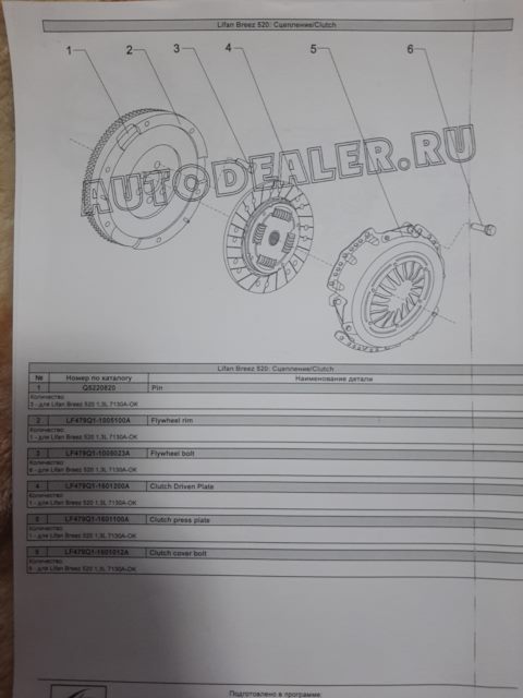 LF479Q11601100A Корзина сцепления 1.3 LIFAN | Запчасти на DRIVE2