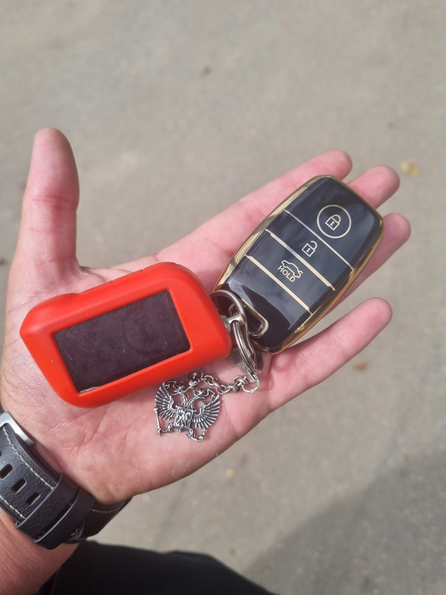 Новый чехол на брелок, заглушки на крепление ремней безопасности и еще ...