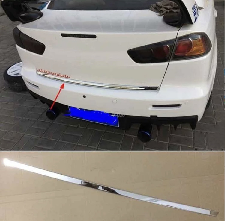 Хромированная накладка на крышку багажника — Mitsubishi Lancer X, 2 л ...