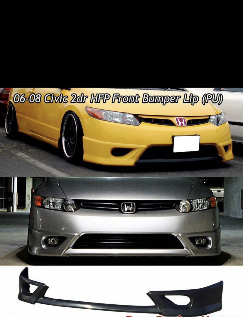 Купить бампера на цивик. Honda Civic Front Bumper Lip. Civic HFP бампер. Gloss Black bamper led Front Bumper Lip Honda Civic. Хонда Цивик 2008 передняя губа.