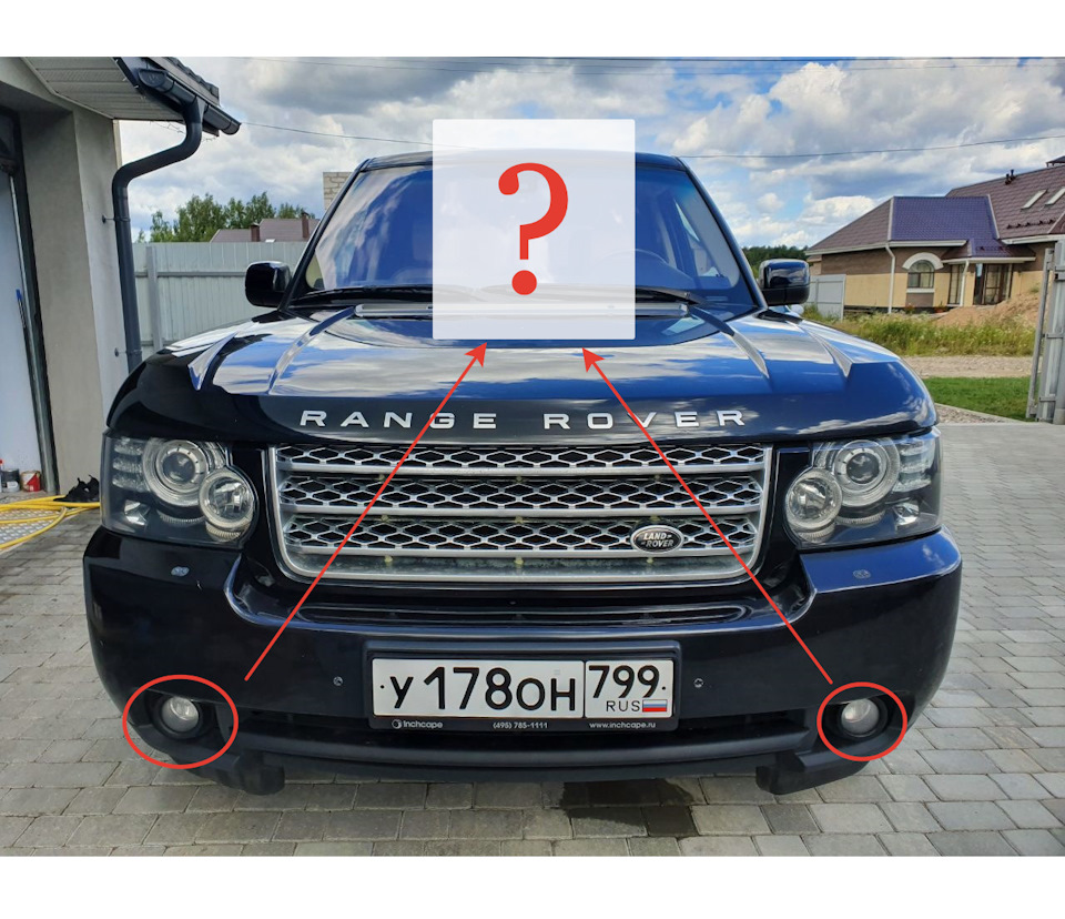 снятие/замена ПТФ — Land Rover Range Rover (3G), 4,4 л, 2012 года ...