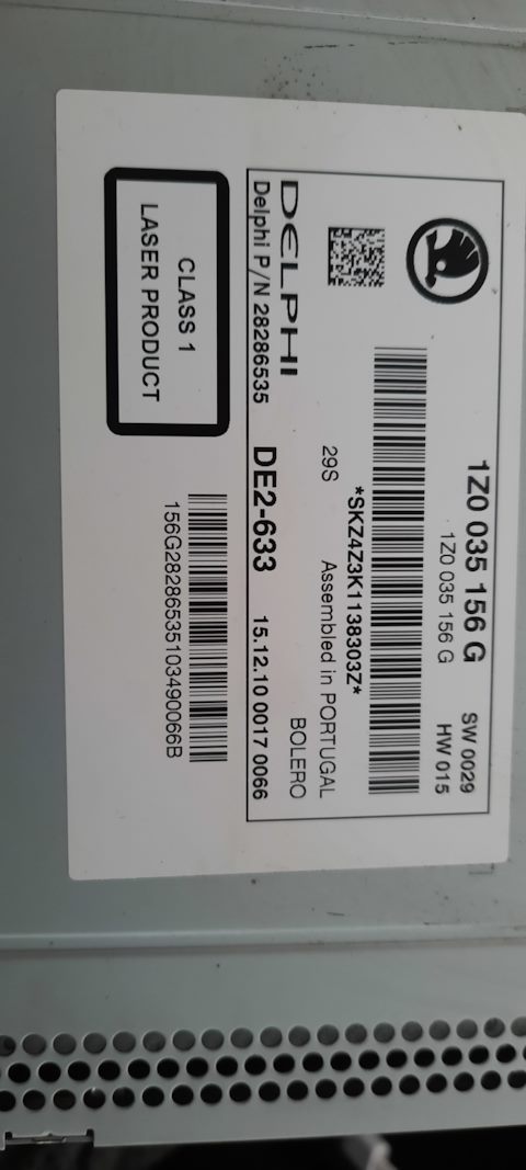 1Z0035156G МАГНИТОЛА BOLERO/ VAG | Запчасти на DRIVE2