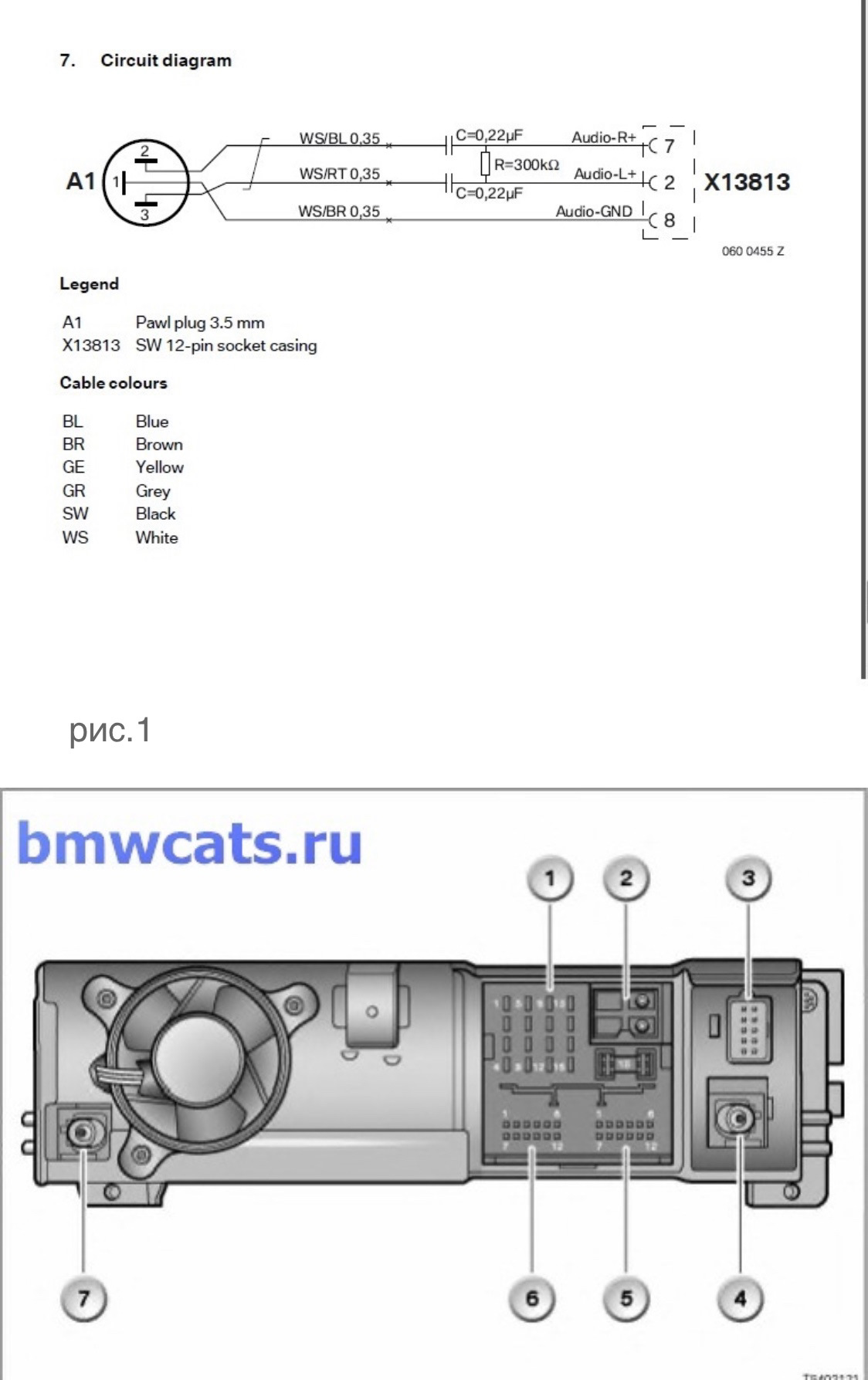 Bmw e53 aux схема