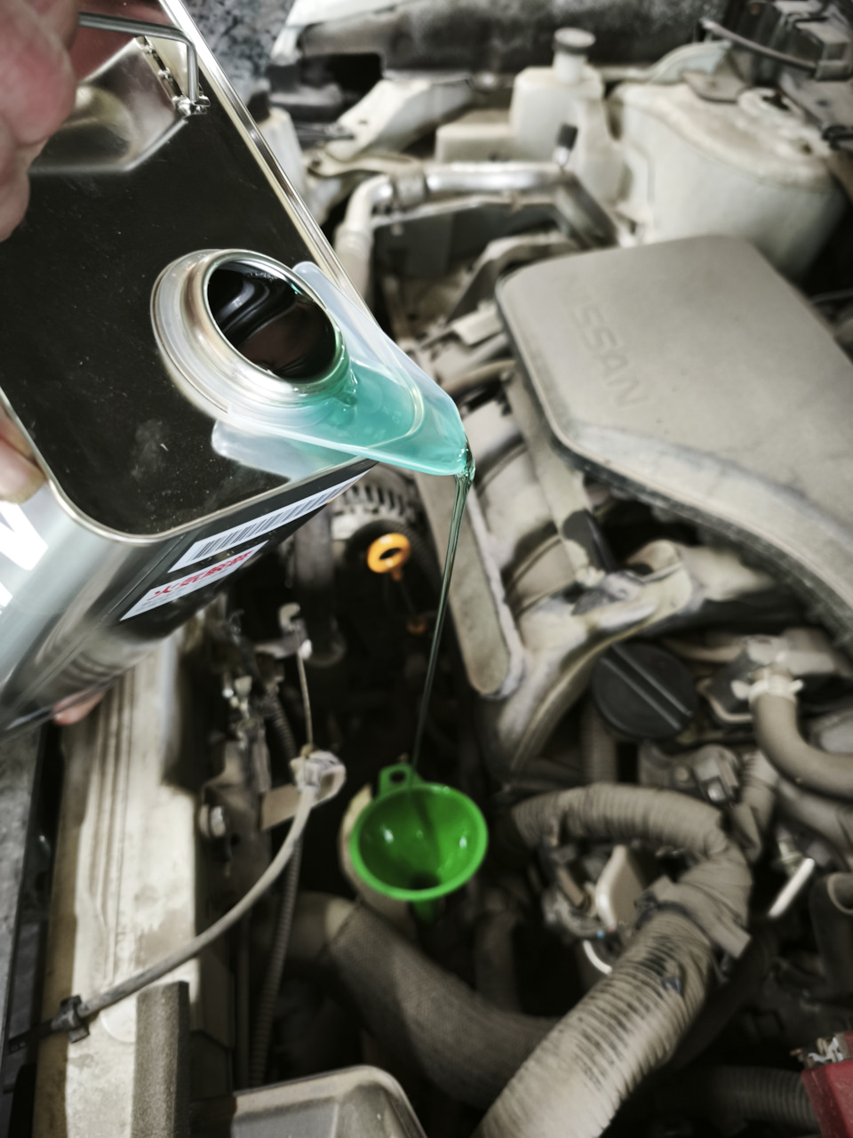 Так выглядит оригинальная жидкость вариатора Nissan ns-3 — Nissan X-Trail III (t32). Запчасти на фото: NS3