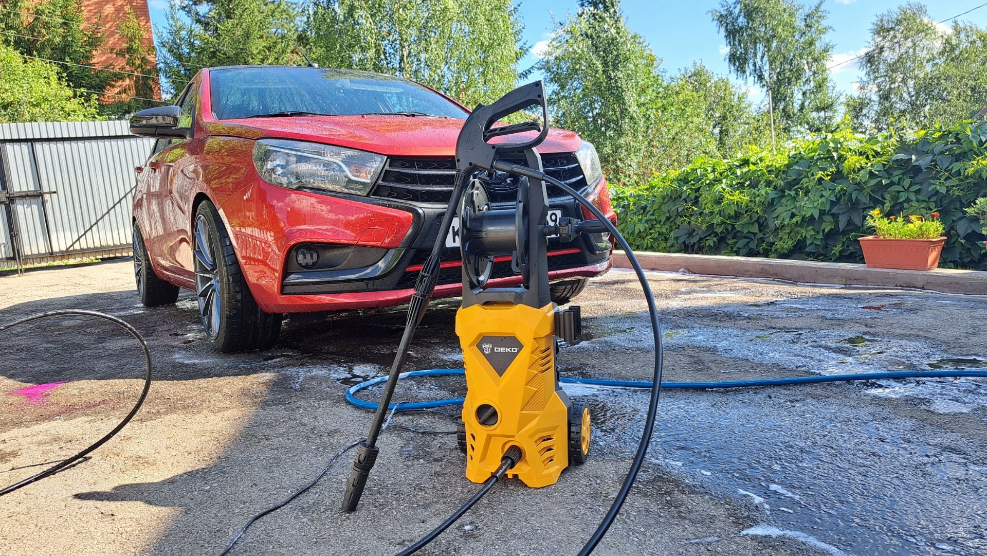 Мобильная автомойка DEKO DKCW150 — Lada Vesta, 1,6 л, 2016 года ...