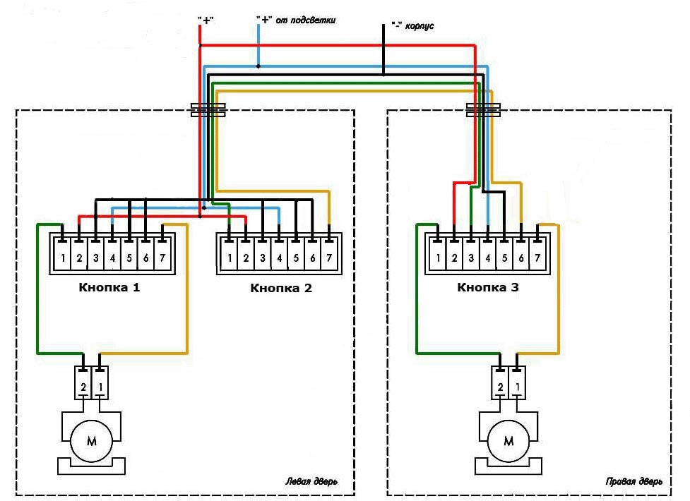 Схему подключения кнопки стекла. Схема включения стеклоподъемников Гранта. Схема установки электростеклоподъемников на гранту.