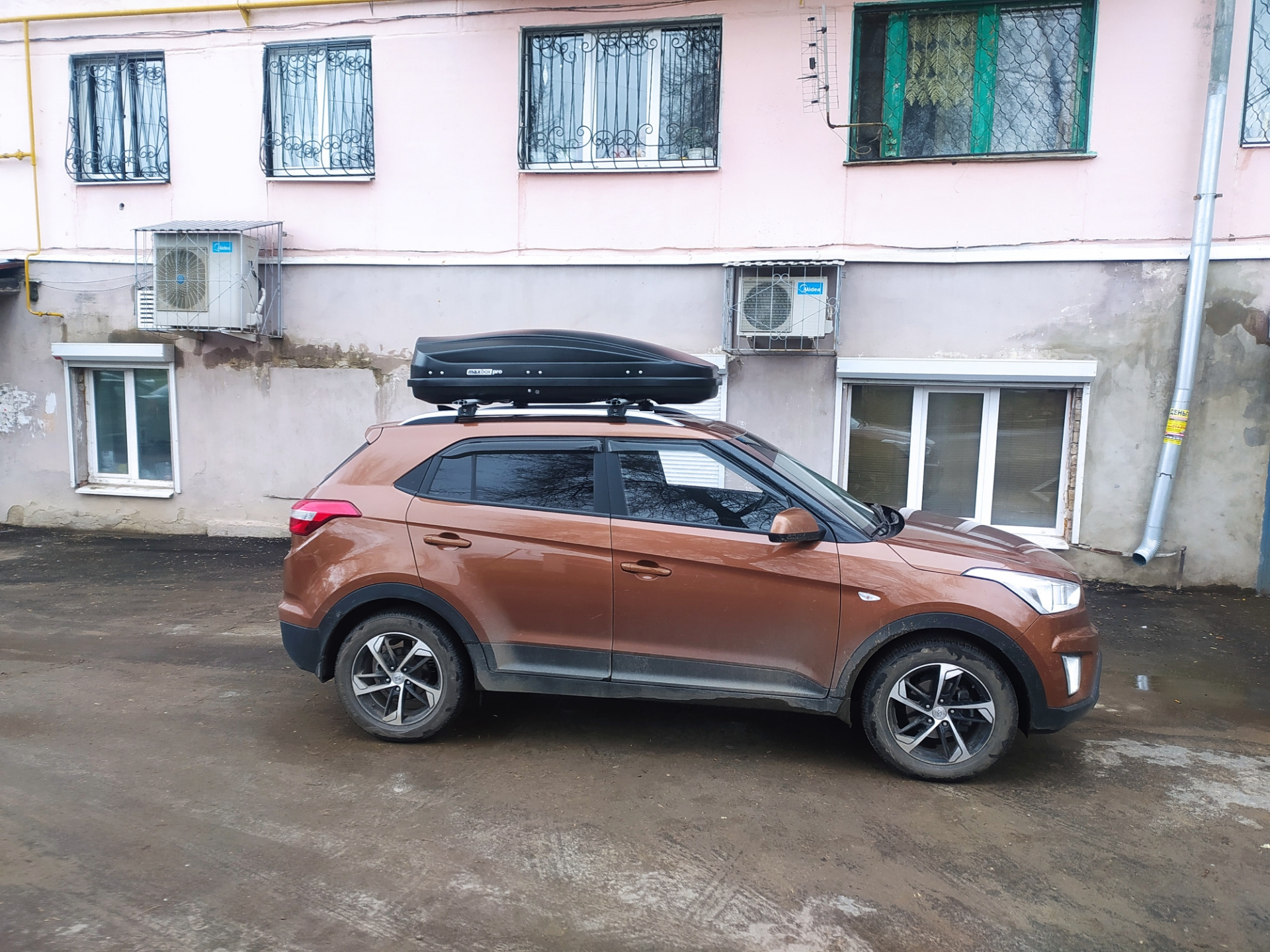 Багажник Lux Элегант Трэвел и бокс MaxBox PRO 460 — Hyundai Creta (1G ...