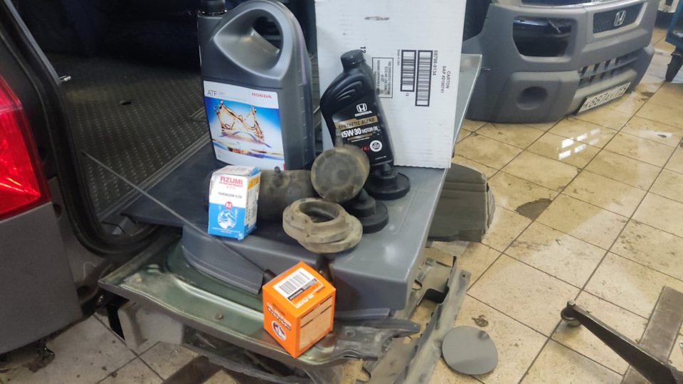 Плановая замена масла и установка пневмобаллонов в пружины — Honda ...