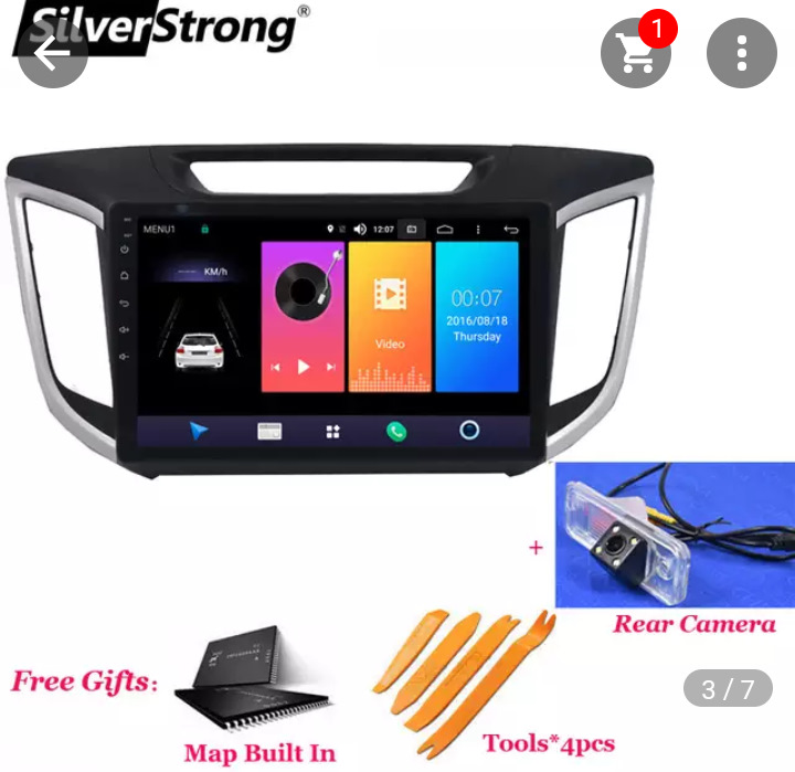 Магнитола в стиле планшет — Hyundai Creta (1G), 1,6 л, 2019 года ...