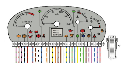 Распиновка щитка / панели приборов Лада Приора, Калина, Гранта, Ларгус