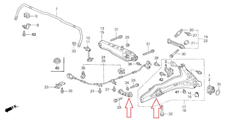 Honda cr v rd1 подвеска схема