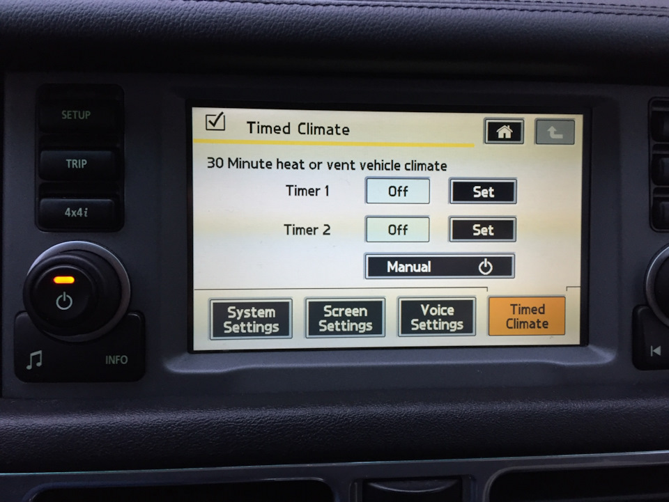 Вкладка Timed Climate. Если она есть, значит машина оснащена Parking Heater-ом. — Land Rover Range Rover (3G)