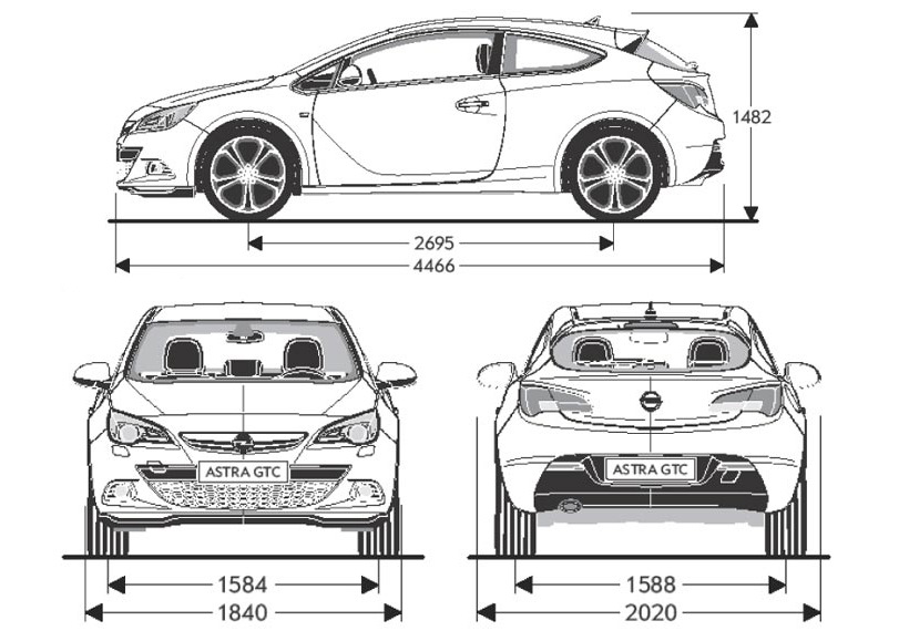 Opel astra gtc чертеж - 95 фото