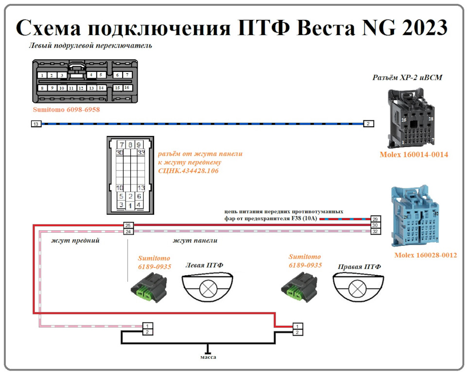 Схема подключения генератора уаз 3303 Схема подключения ПТФ на Весту NG 2023+ Фото на DRIVE2.RU