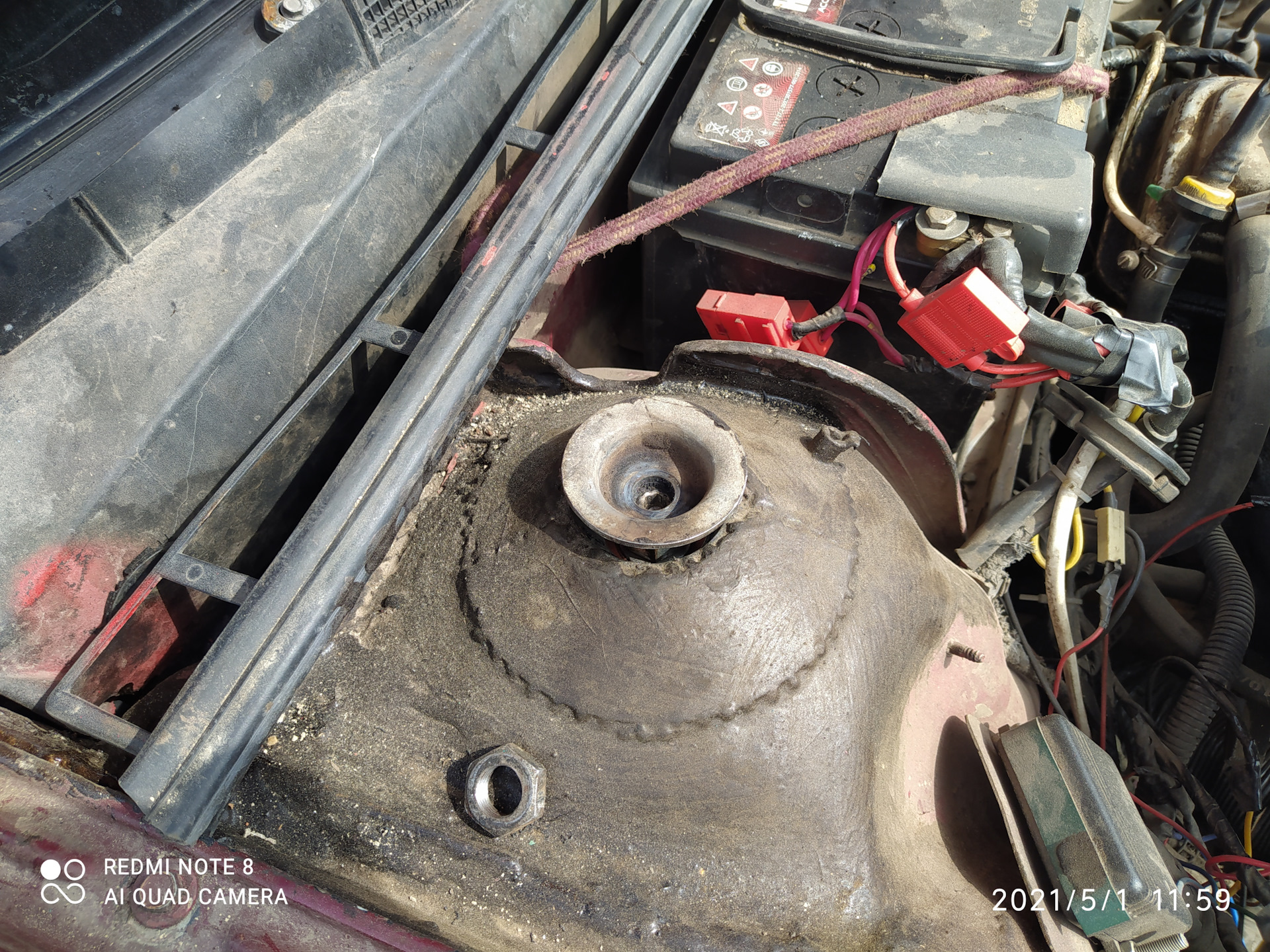 Установка правильных опорных подшипников от ВАЗ 2110 — Audi 80 (B3), 1 ...