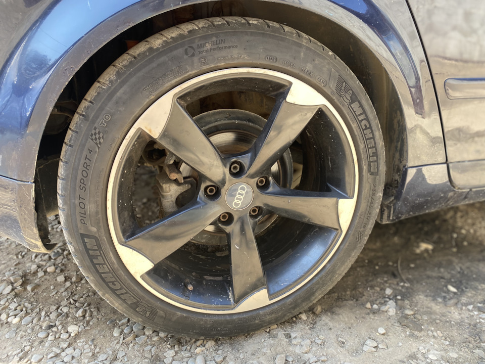 0️⃣3️⃣Закинул диски Роторы r18 резину 235 45 r18 — Audi A4 (B6), 2 л ...