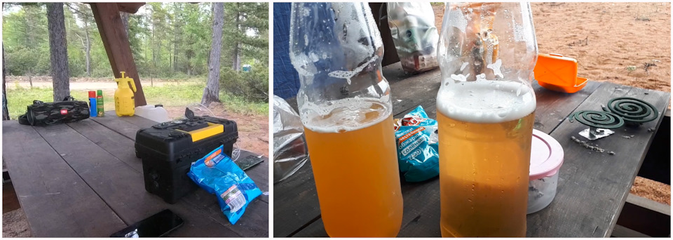 Пиво пили не из бутылок, как можно подумать по фото. )) А из кружек, просто это разные сорта. — Mitsubishi Pajero (4G)