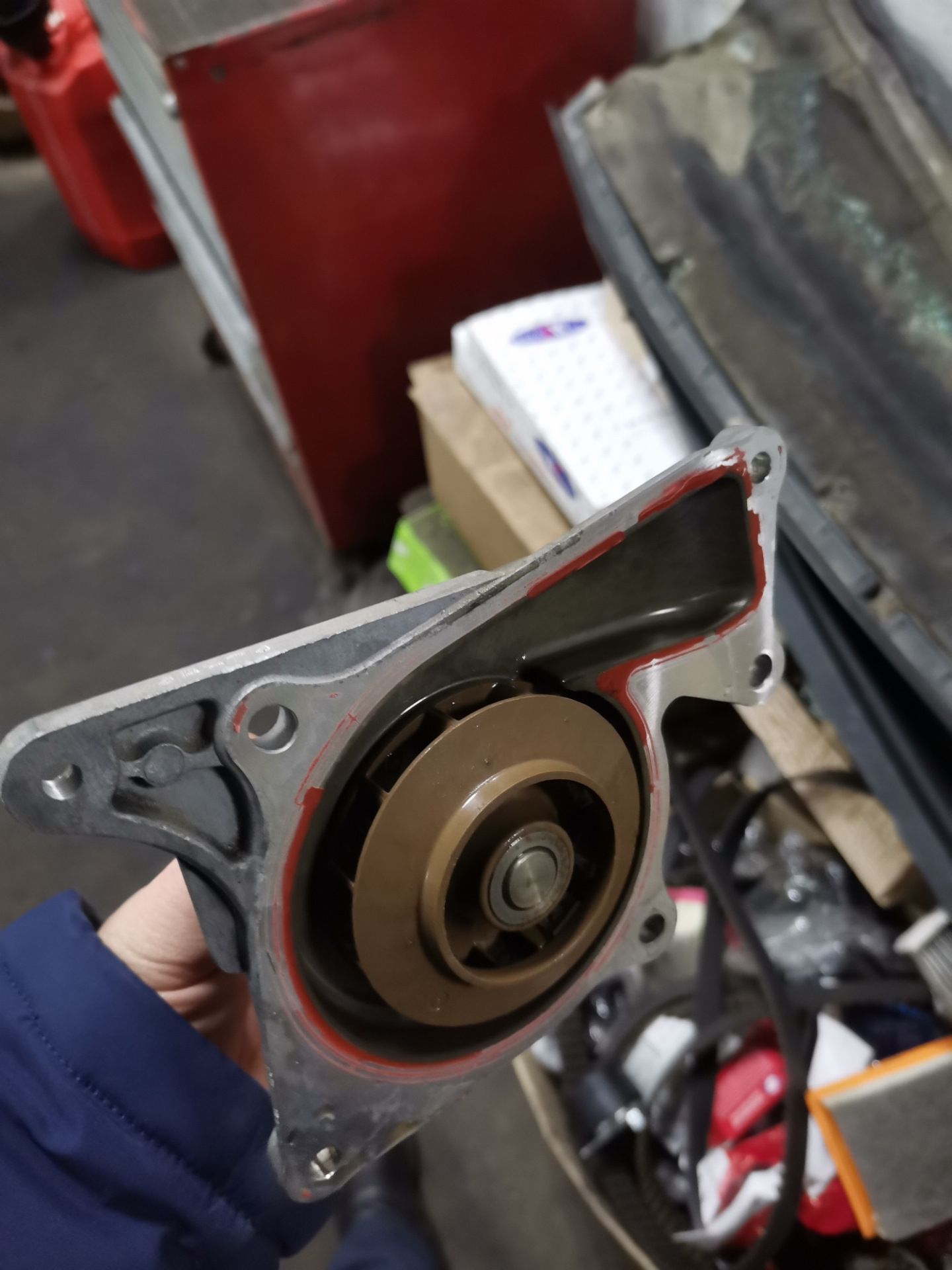 Помпа, грм комплект, антифриз. — Renault Grand Scenic III, 1,5 л, 2015 ...