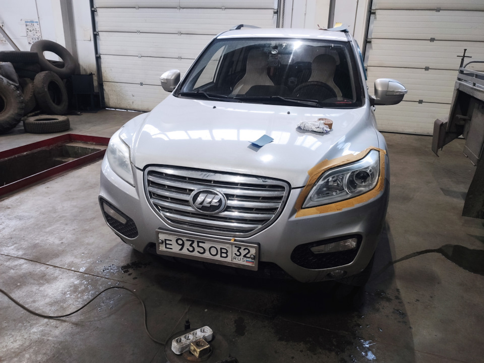 Сравнение фар после полировки — Lifan X60