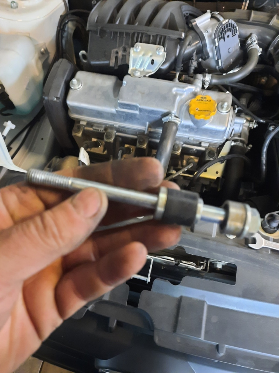 Натяжитель генератора — Lada Гранта (2G) FL, 1,6 л, 2020 года ...