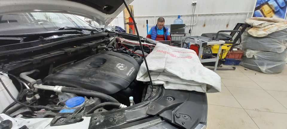 Замена термостата и прошивка Webasto — Mazda CX-5 (1G), 2,5 л, 2014 ...