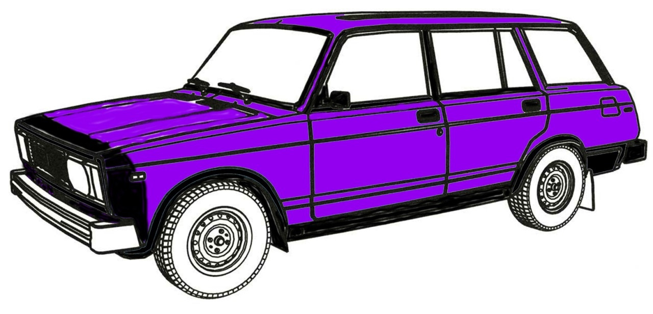 Как нарисовать машину жигули ваз 2104
