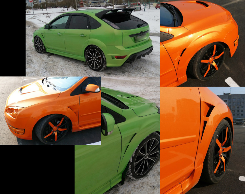 Передние крылья Ford Focus 2 с жабрами на Ford Focus Sedan II, Ford ...
