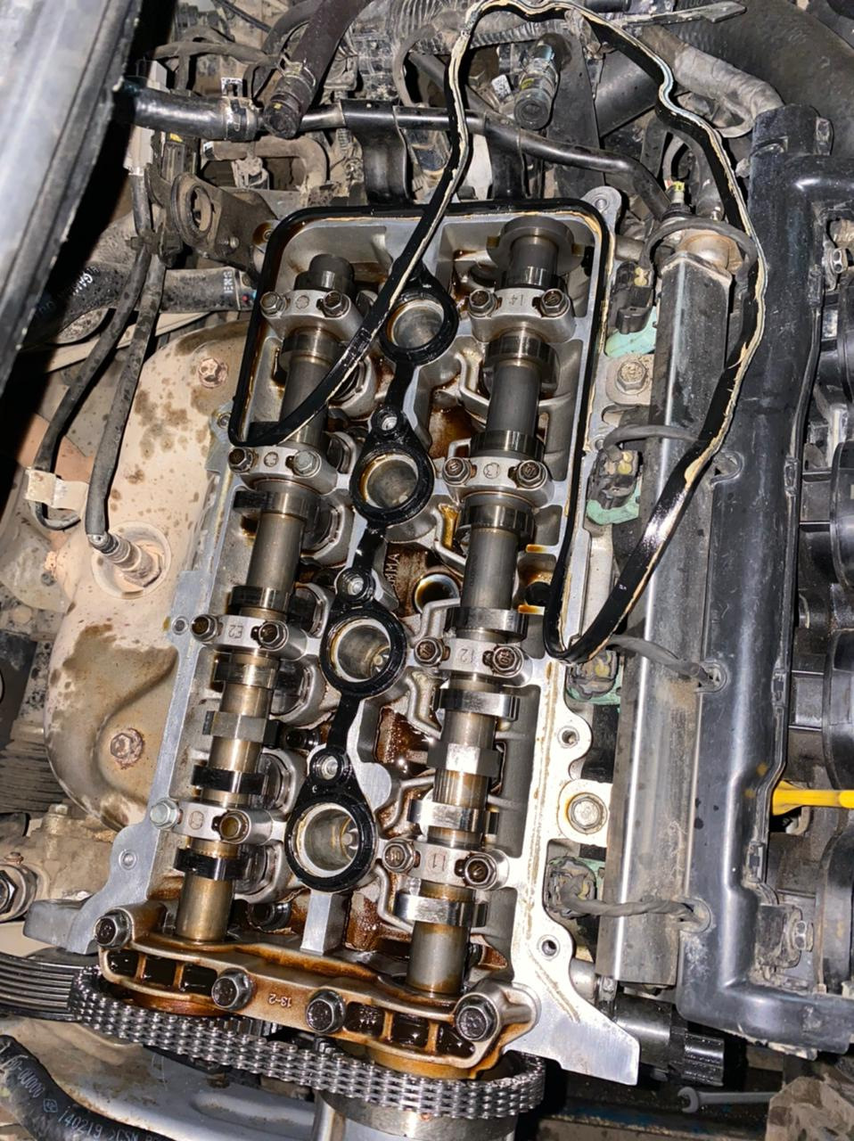 Профилактическая замена цепи, натяжителя, успокоителей, регулировка ...