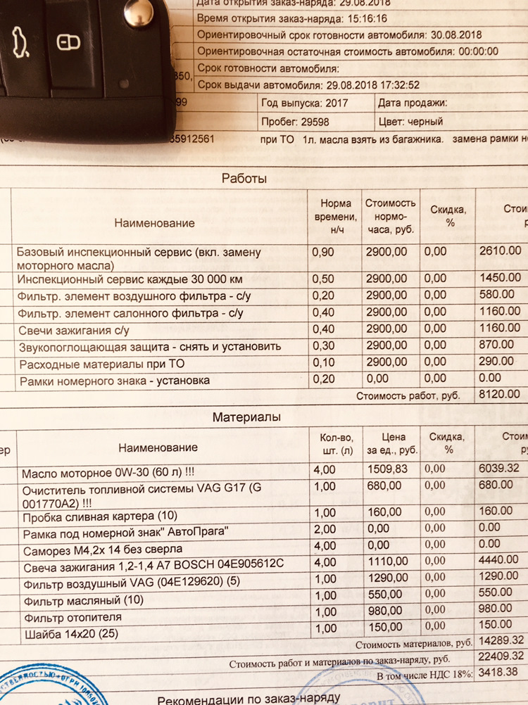 Беспроблемная… — Skoda Superb Mk3, 1,4 л, 2017 года | плановое ТО | DRIVE2