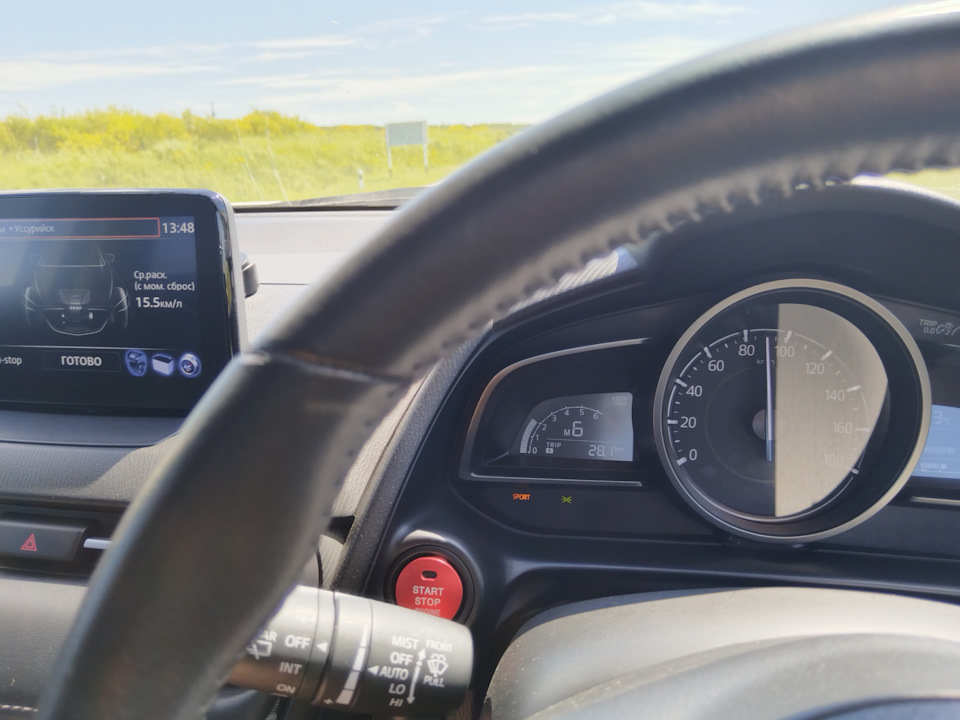 Трасса, автомат, максимальная скорость 120 км/ч — Mazda CX-3