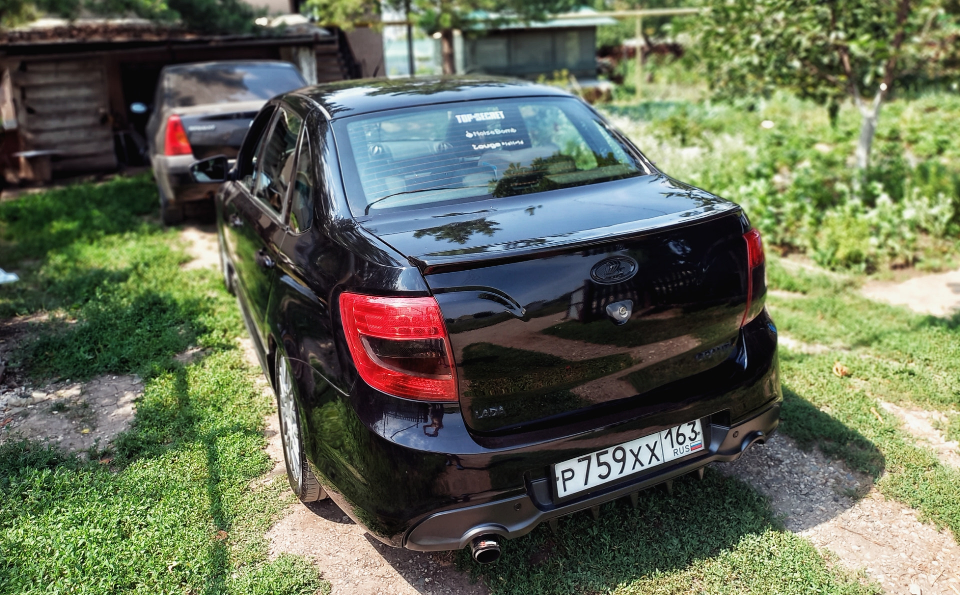 Диффузор на задний бампер — Lada Гранта, 1,6 л, 2014 года | стайлинг ...