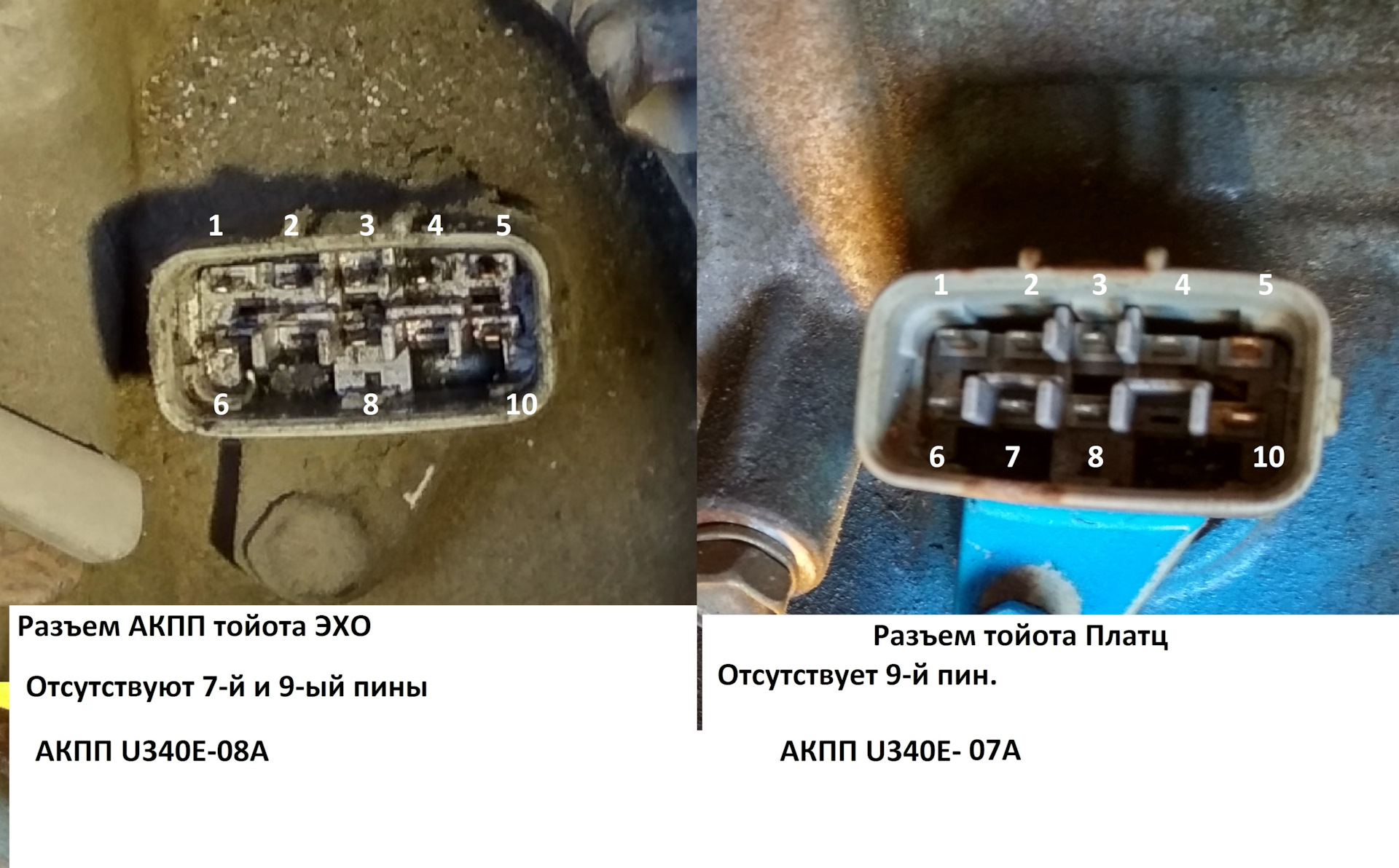 Распиновка селектора акпп тойота