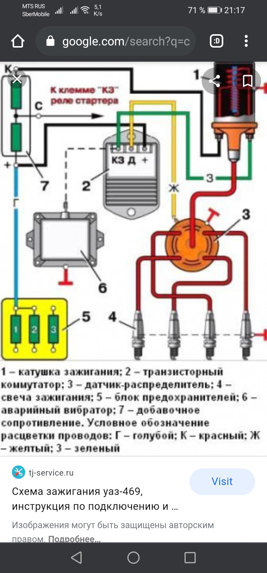 Система зажигания бесконтактная УАЗ, ГАЗ дв. 402, 410, 417, 421