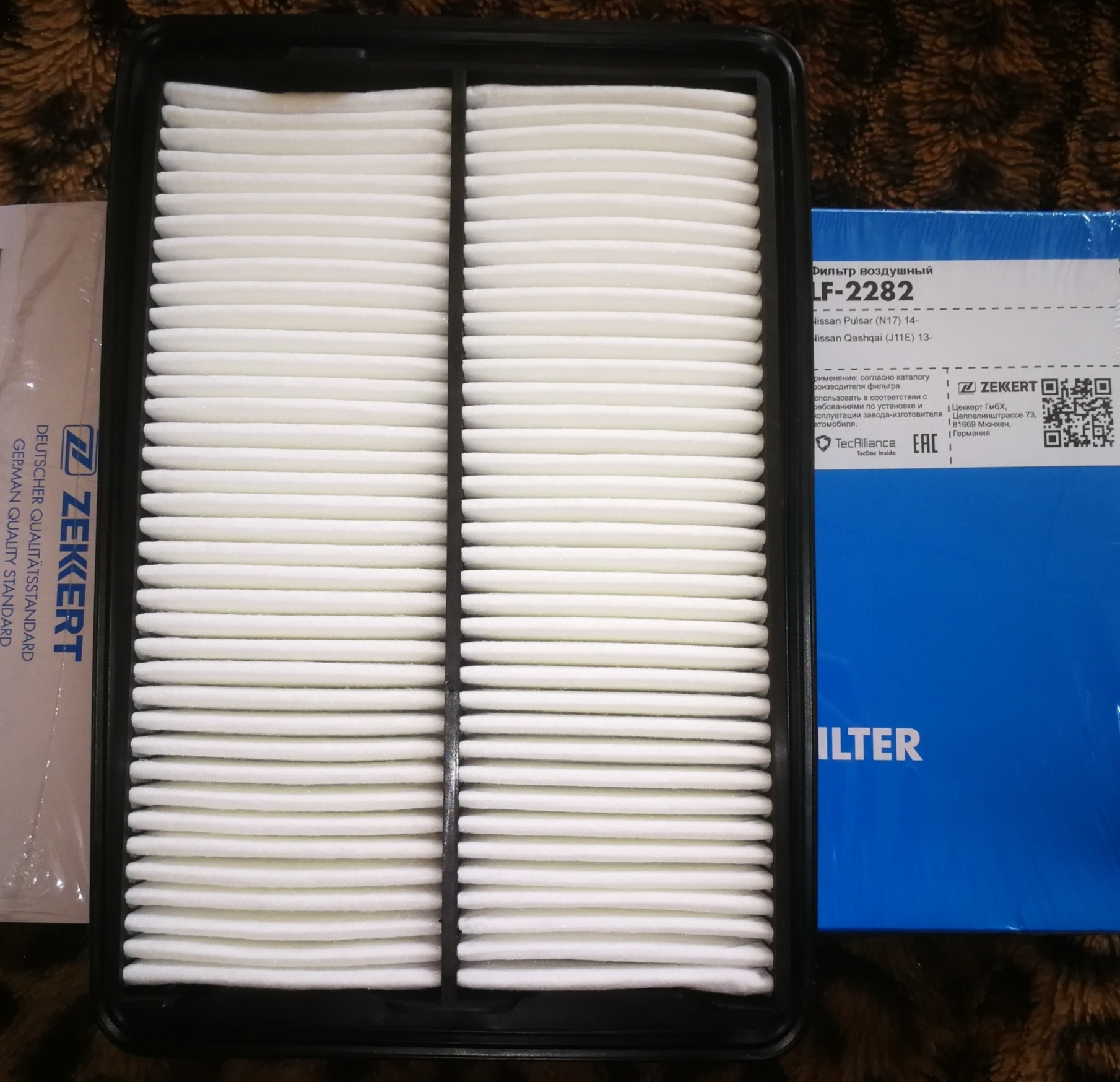 Воздушный Фильтр двигателя Zekkert lf-2282 и фильтр салона Raf filter ...