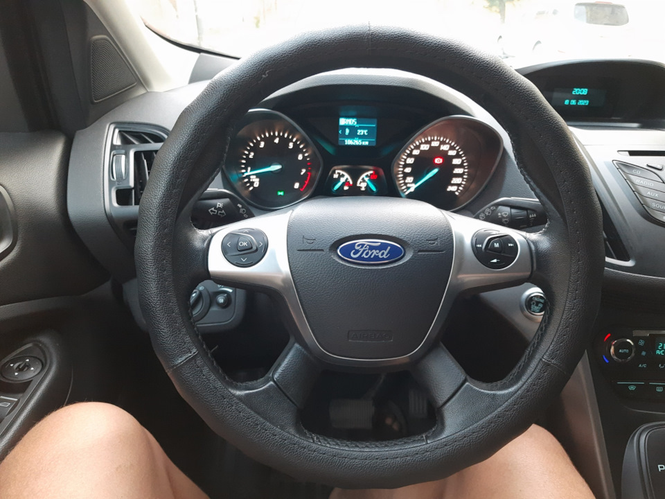 Оплетки на руль и ручку АКПП — Ford Kuga (2G), 2,5 л, 2016 года ...
