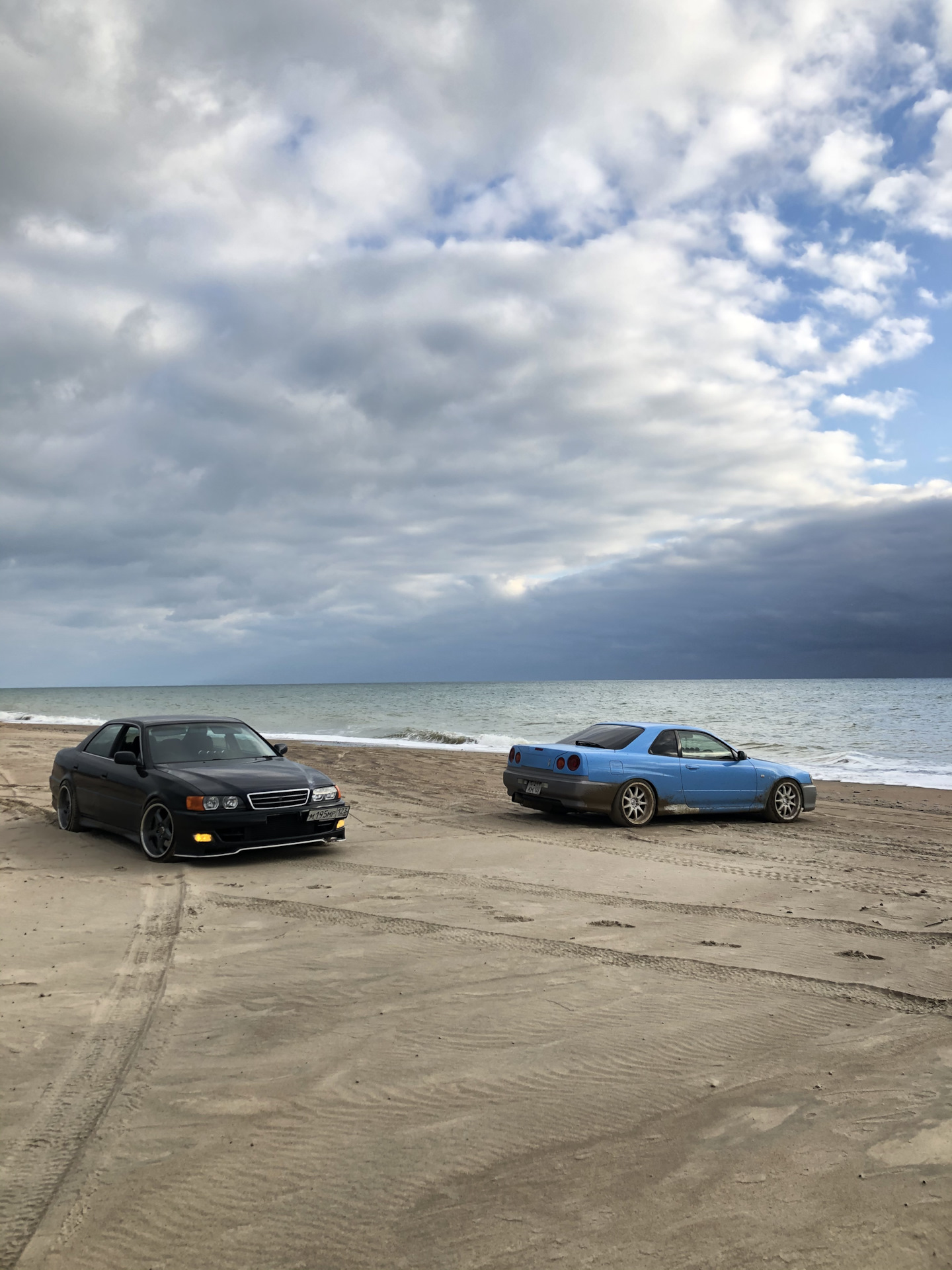 Ocean car. Sky and Ocean car.