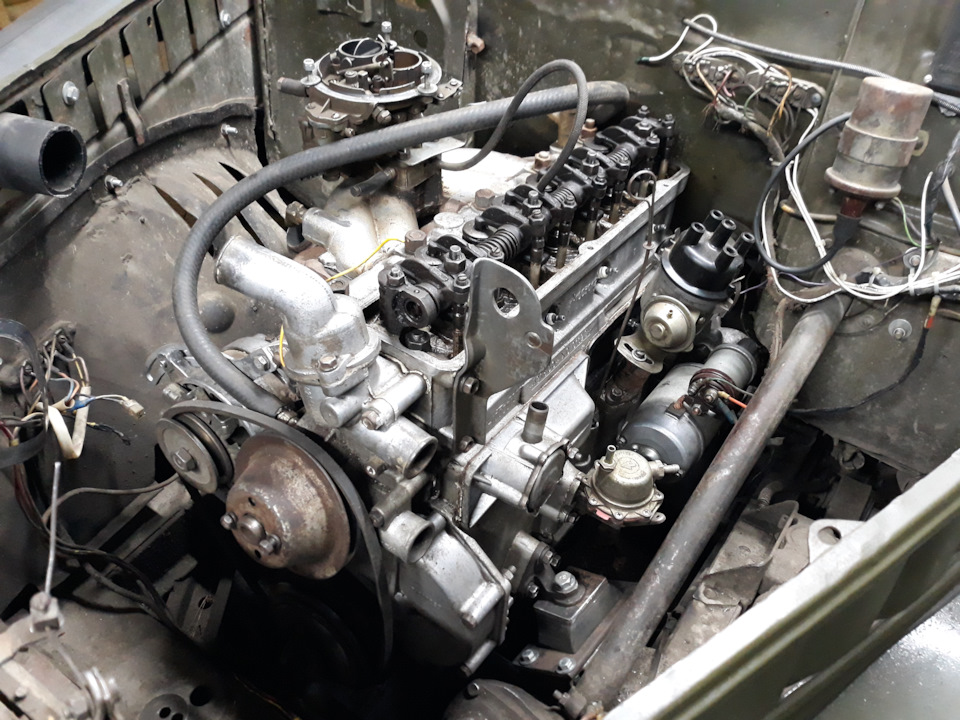 Замена УМЗ-417 на УМЗ-421. Крепления ДВС. — ГАЗ 69, 2,4 л, 1962 года ...