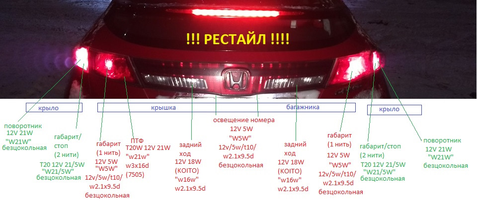 Горящие габариты. Honda Civic 2008 задние габариты лампочки. Задние лампы Хонда Цивик 5д. Лампа заднего хода Civic 5d Hatchback.