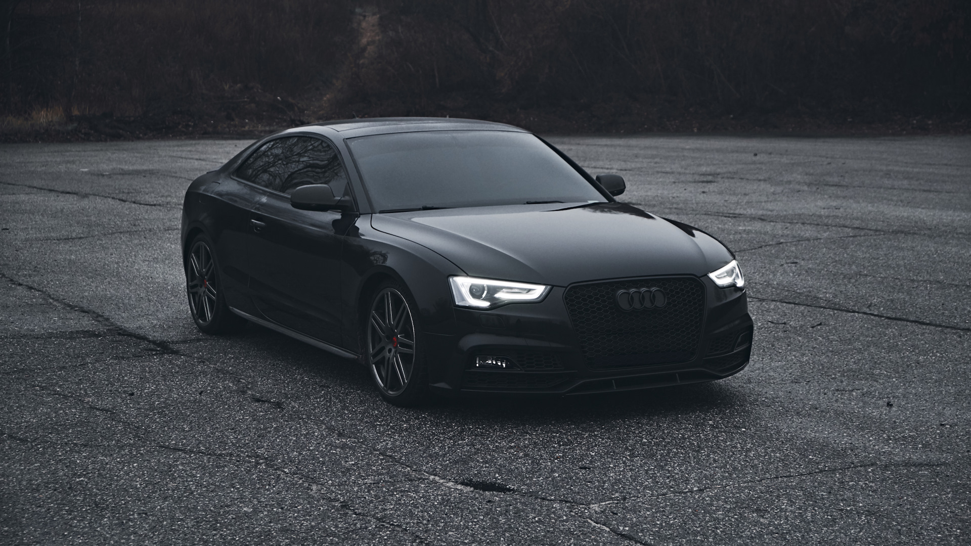 Audi a6 черный дым