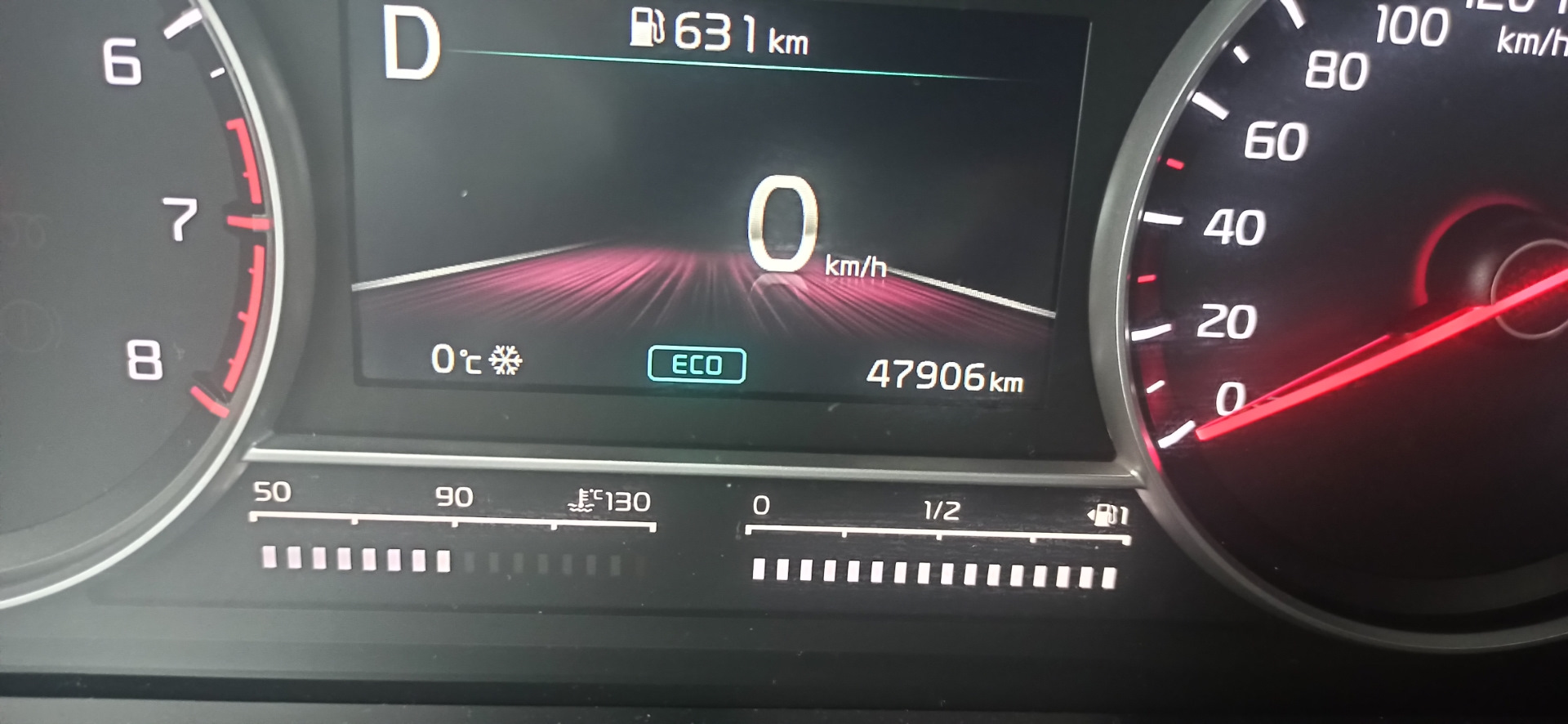 Расход топлива зимой. — KIA Sorento (4G), 2,5 л, 2021 года | заправка ...