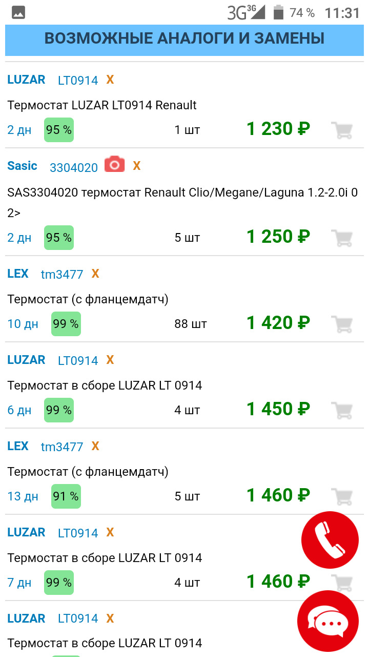 LT0914 Термостат для автомобилей Renault Fluence (10-)/Megane II (02 ...