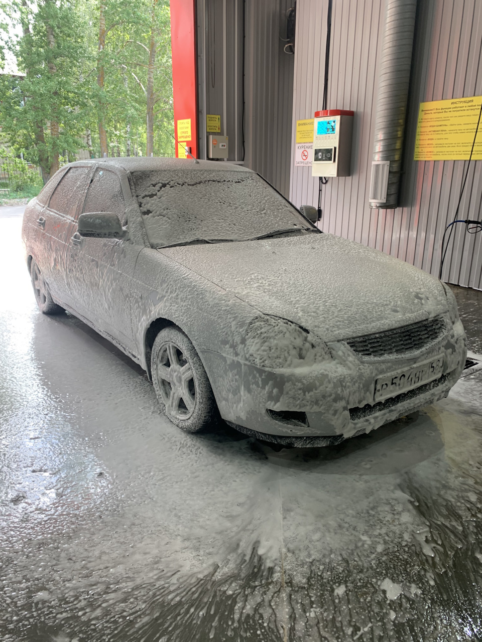 ✓Помыл машину🚙😂и пошёл дождь☔️ — Lada Приора хэтчбек, 1,6 л, 2010 года |  мойка | DRIVE2