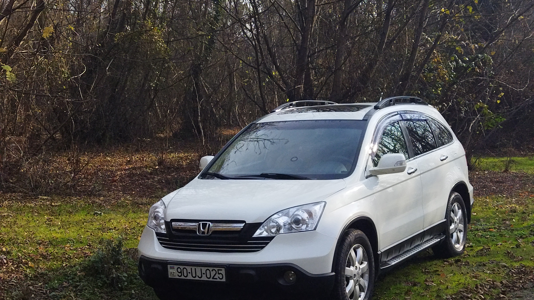 Honda crv 2009. Honda CR-V 2.4 2009 рейлинги и дефлекторы.