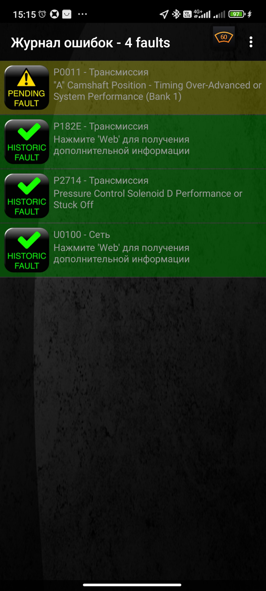 Ошибка P0011 Положение распределительного вала “A”, банк 1 — слишком ...