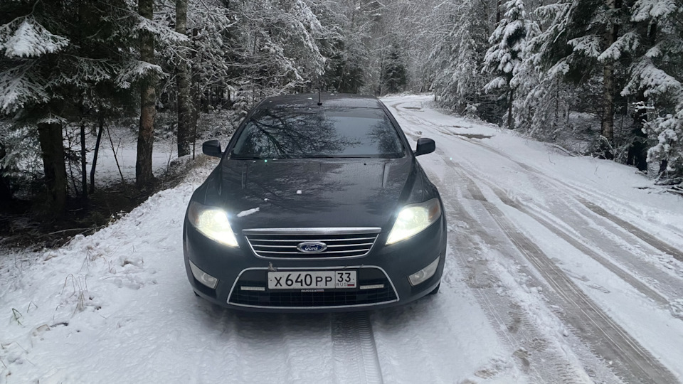 Ford Mondeo 5 черный зима ночь