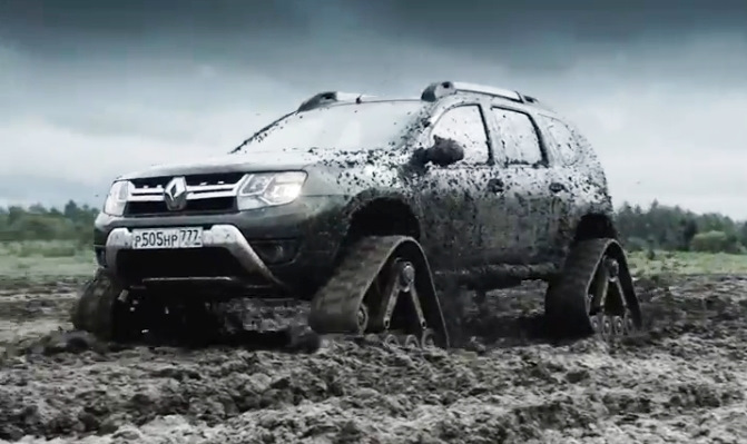 Renault Duster на гусеницах