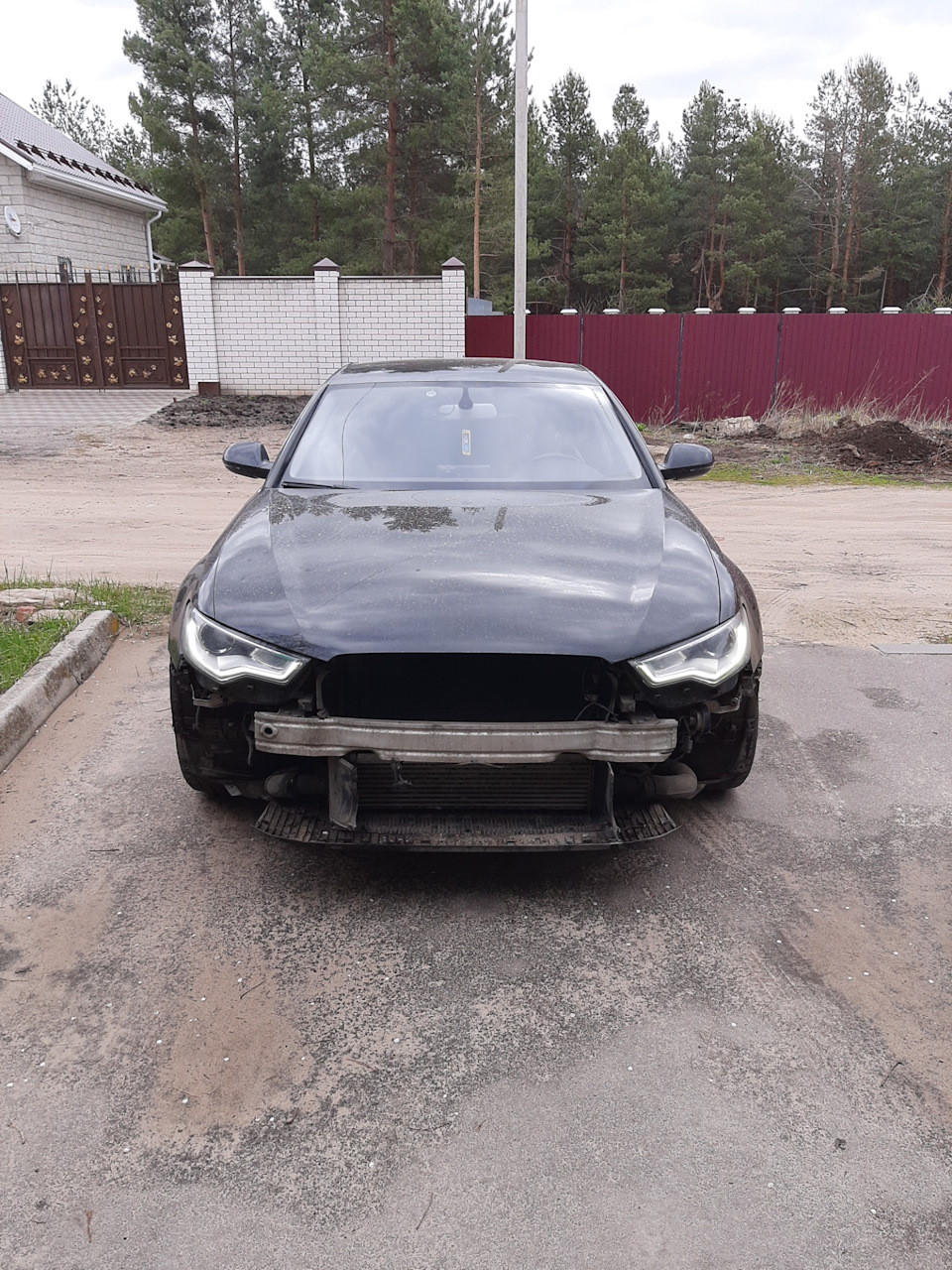 Решётка в черный винил — Audi A6 (C7), 2 л, 2014 года | своими руками |  DRIVE2