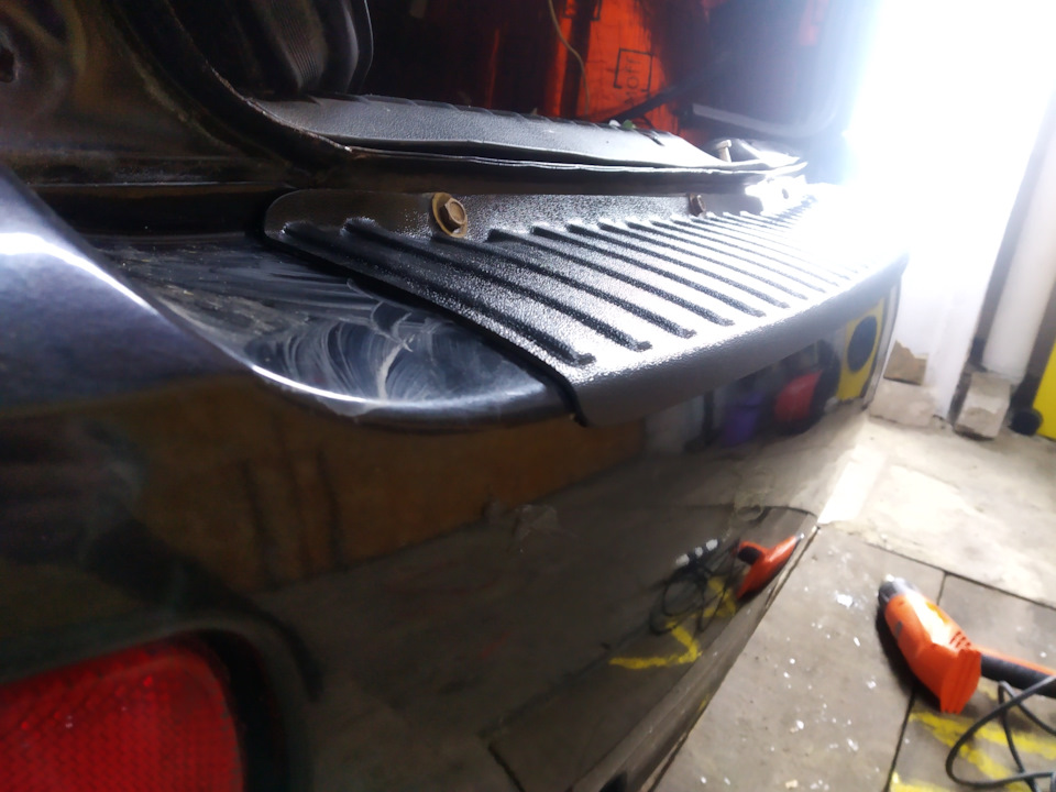 Накладка на задний бампер калины — Lada Калина Хэтчбек (1G), 1,6 л ...