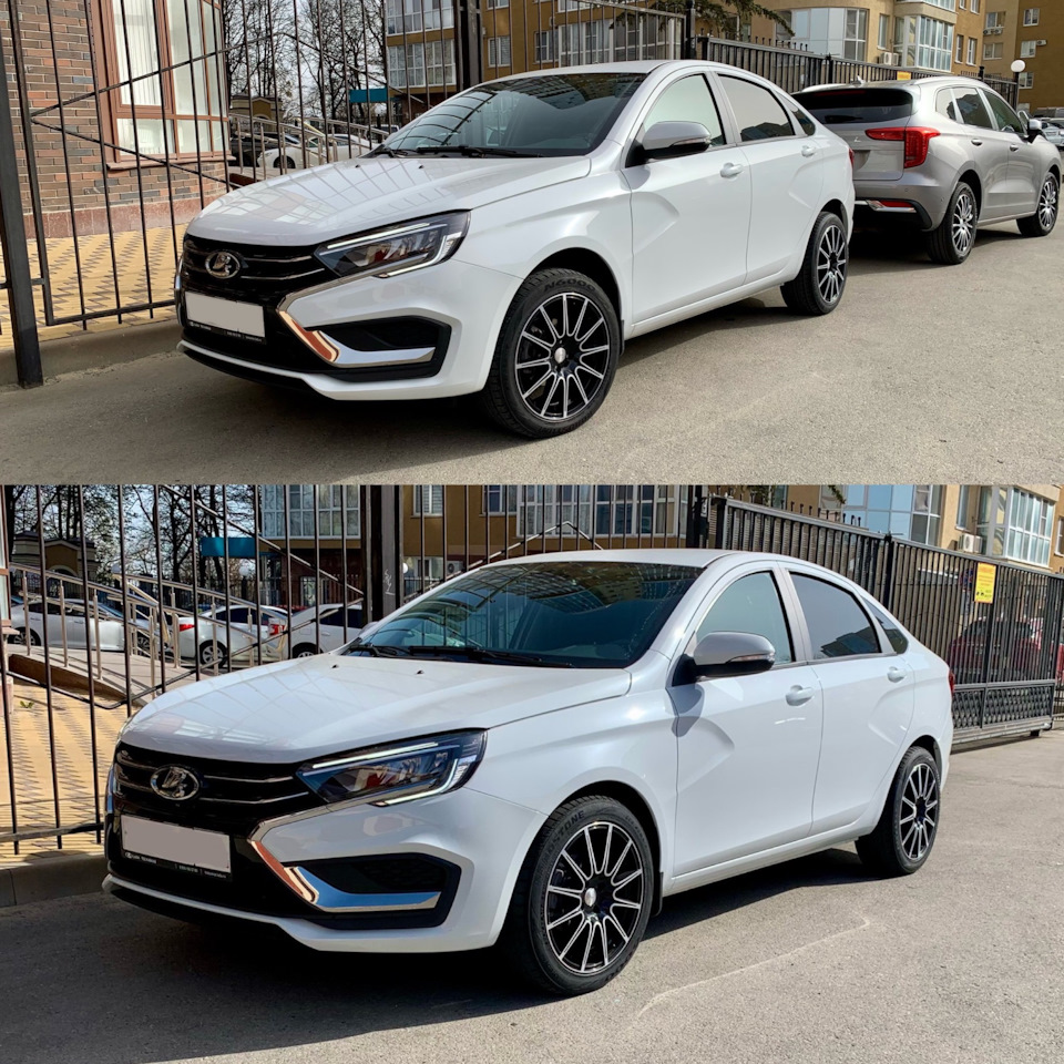 Сверху заводские пружины, снизу пружины веста спорт. — Lada Vesta (NG)